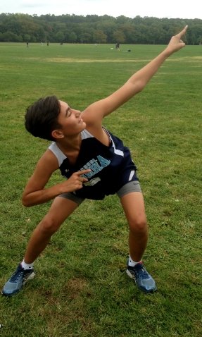 young man in track uniform