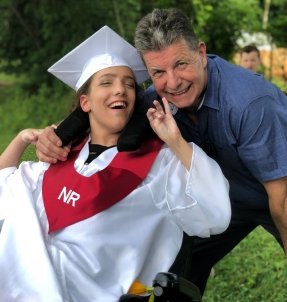 child in graduation gown