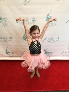 little girl in dance class