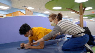 patient in physical therapy