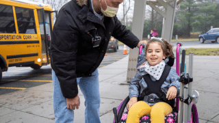 child in wheelchair