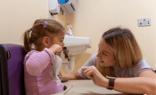 occupational therapist and child 