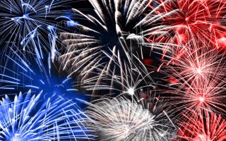red white and blue fireworks