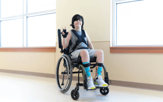 child in a wheelchair