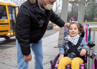 child in wheelchair