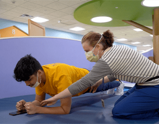 patient in physical therapy