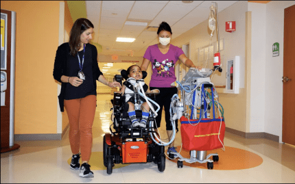 child in wheelchair