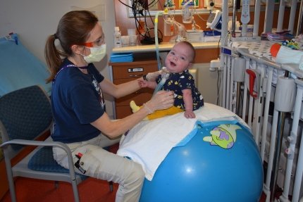 occupational therapist and baby