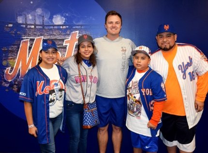 family with mets baseball player