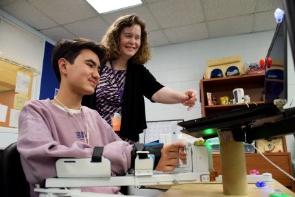 young man using brain research