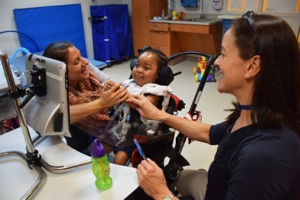 child using talking device