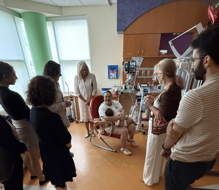 politicians visit family bedside