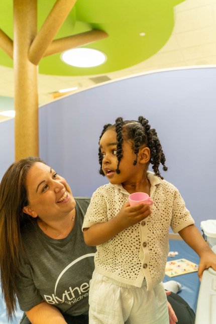 Child and therapist during occupational therapy