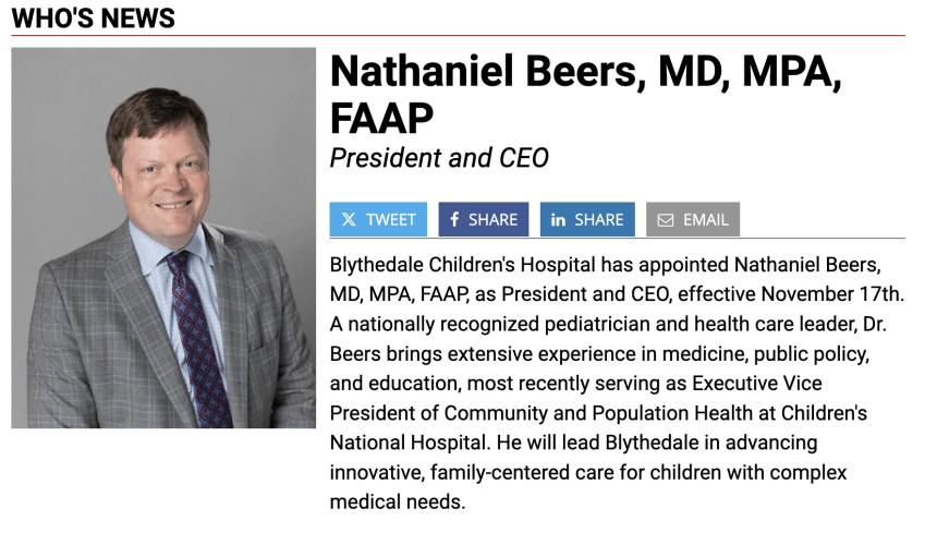 Photo of Nathaniel Beers, MD, MPA, FAAP